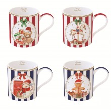 Чаша за кафе и чай 350мл Cozy Christmas 4 вида